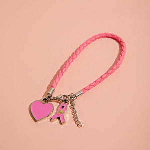 Pink Plaited Bracelet